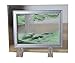 Yuanlar Deep Sea Moving Sand Art Picture Sandscapes in Motion Office Desktop Art Decor Toys (Green, 7''x8.7'')
