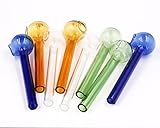 MFHX Handcrafted Stained Glass Oil Burners, 3 inch long. 5pcs/10pcs pack (10psc, 4-color-Pack)