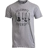 Celebrate Diversity | Funny Guitar Player Musician Music Joke Men Women T-Shirt-(Adult,3XL)