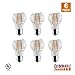 LUNO A19 Dimmalbe Filament LED Bulb, 6.5W(60W Equivalent), 800 Lumens, 2700K (Soft White), Medium Base (E26), UL Certified (6-Pack)