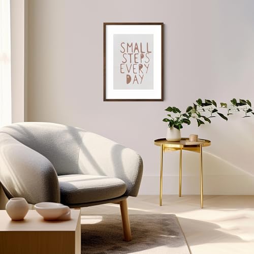 12X16 Oak Wood Picture Frame Brown Poster Frame for 8.5x11 Picture with Mat or 12x16 without Mat Natural Solid Wooden Picture Frames for Wall Art Photo and Prints