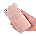 iPhone 6 Card Case - SOWOKO iPhone 6S Slim Leather Wallet Case Credit Card Slots ID Holder Phone Protection Cover for Apple iPhone 6/6S 4.7 inch (Rose Gold)