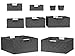 Sorbus Set of 9 Storage Baskets for Organizing, Mesh Hand-Woven Design, Linen Closet Organizers and Storage, Organizer Storage Baskets for Shelves, Variety Pack Organizers and Storage (Gray)