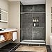SUNNY SHOWER B020, Frameless Bypass Sliding Shower Doors, 56