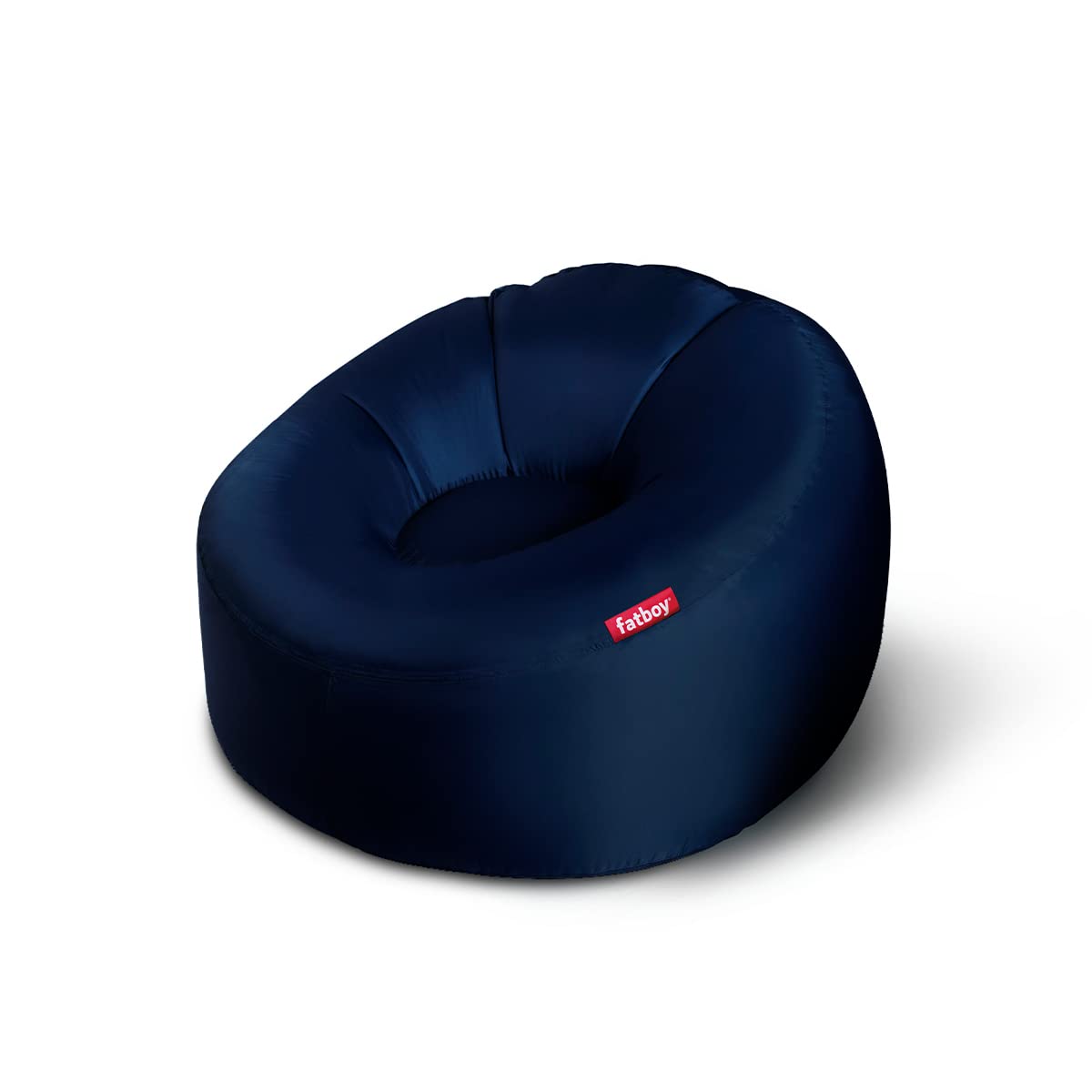 Fatboy® Lamzac O Blow Up Chair - Dark Blue - Single - Portable Inflatable Sofa/Beanbag/Bed - 110 x 103 x 62 cm - No pump needed - In & Outdoor Use