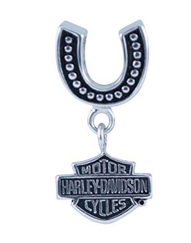 Harley-Davidson Womens .925 Silver Horseshoe with Dangling B&S Ride Bead