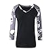 Halloween Women Long Sleeve T Shirt,Napoo Novelty Halloween Pumpkin Printed V Neck Casual Blouse For Fall Winter