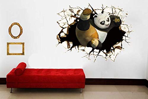 3d Cartoon Kung Fu Panda Wall Sticker Bedroom Adornment Wallpaper