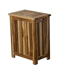 Decoteak H-004 Teak Solid Hamper, Brown