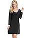 Ekouaer Women's Nightshirts Viscose Chemises Slip Long Nightgown Sleepwear S-XXL