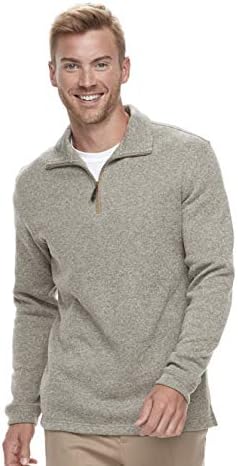 Haggar Mens Classic-Fit Fleece Quarter 