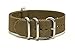 PerFit® ZULU4 Ballistic Nylon Watch Strap + Spring Bars, Field Ready/Fashion Forward, Lifetime Guarantee, Choose Color/Size(18mm,20mm,22mm,24mm,26mm), Dress Khaki, 22mm