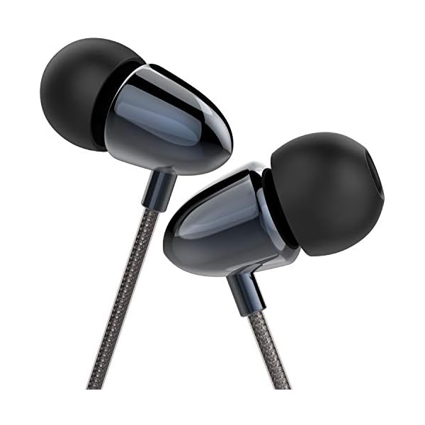 Earphones-Headphones-with-Mic-and-Volume-Control-In-Ear-Headphones-Earphones-Powerful-Bass-Sound-Wired-Earphones-with-Microphone-for-Samsung-and-Most-Smartphones-which-Support-Headphones-35mm-Jack Earphones Noise Isolating In Ear Headphones with Mic