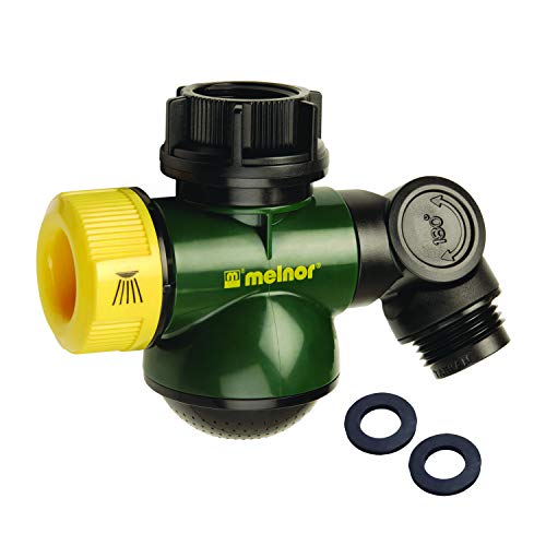 Melnor 65075-AMZ Wash & Fill Connection Hub with 2 Hose Washers Set, with Hand Wash and Bucket Fill