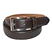 CTM Men's Big & Tall Leather Basic Dress Belt with Silver Buckle