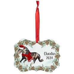 Brown Shire Horse Christmas Ornament 2024