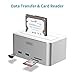 Unitek Aluminum USB 3.0 to SATA Hard Drive Docking Station with 2-Port Hub and SD Card Reader for 2.5 & 3.5 Inch HDD SSD SATA (SATA I/II/III) [ Support UASP & 8TB ]