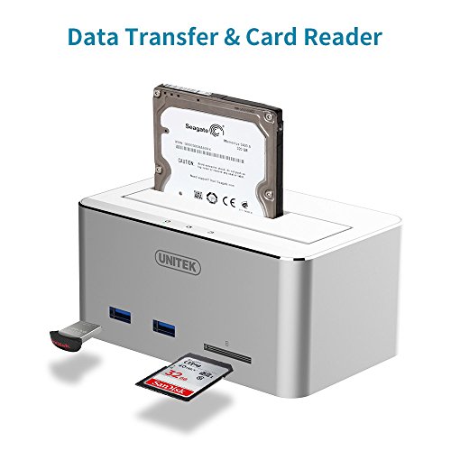 image for UNITEK Aluminum USB 3.0 to SATA Hard Drive Docking Station with 2-Port