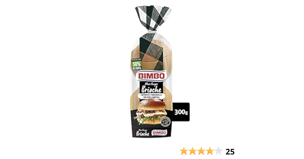 Bimbo Panecillo Brioche para Burgers, 300g, 4 unidades ...
