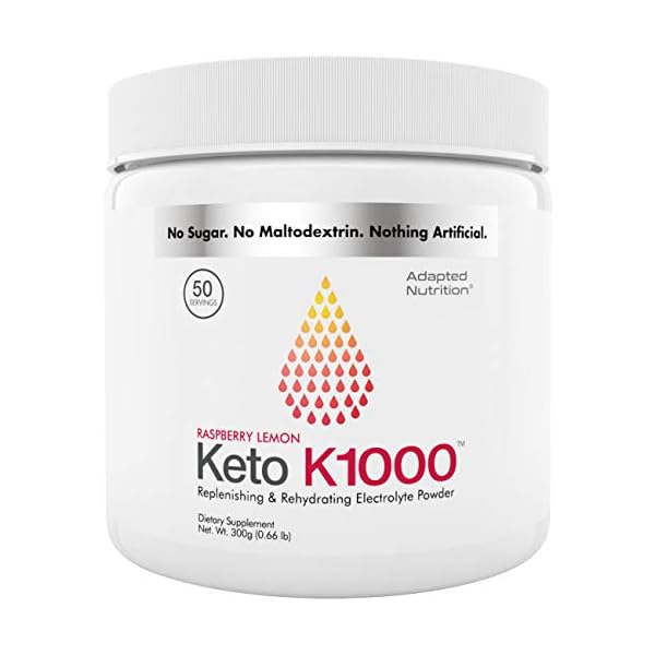 Hi-Lyte Keto K1000 Electrolyte Powder | Raspberry Lemon | Hydration Supplement Drink Mix | Boost Energy & Beat Leg Cramps | No Maltodextrin or Sugar | 50 Servings