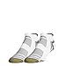Gold Toe Men's Golf Accelerator No Show Socks, 2 Pairs, White/Grey, Shoe Size: 6-12.5