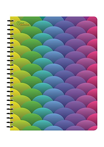 New Generation - Rainbow - 1 Subject 70 Sheets 8" x 10.5" wirebound Spiral Notebook , 6 PACK ,WIDE Ruled , Heavy Duty covers ,3 Hole Punch , (6 PACK SPIRAL NOTEBOOK WIDE RULED)