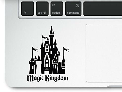 Magic Kingdom Castle Clear Vinyl Printed Decal Sticker for Laptop MacBook Compatible with All MacBook Retina, Pro and Air Models Trackpad Princess