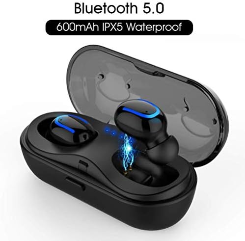 Wireless Earbuds, True Wireless Earphones, Stereo Sound Bluetooth 5.0 Headphones, Mini Wireless in-Ear Headsets with Built in Microphone and Charging Case for Business/Driving
