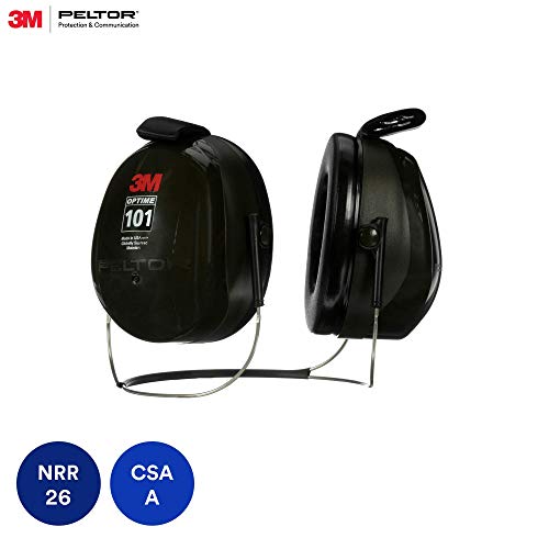3M PELTOR Optime 101 Earmuffs H7B, Behind-the-Head