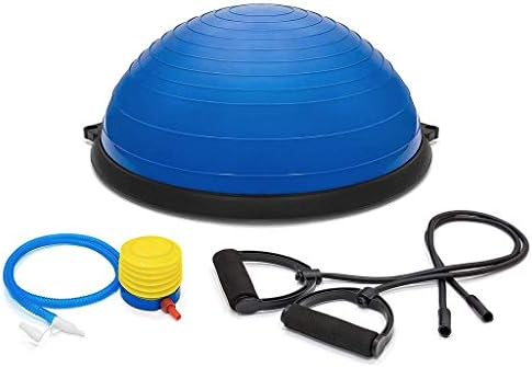 L1F3 BOSU Ball Strength Training Equipment Exercise Ball with 2 Resistance Bands and Pump