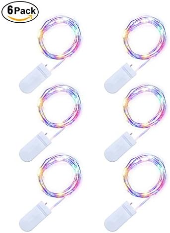 [6-PACK] Imimon LED String Lights, Battery Operated Starry Fairy Lights with 20 LEDs Super warm Lights for Decoration girls room,Patio, Party, Weddings, Easter , Christmas. (Multi-Colored)