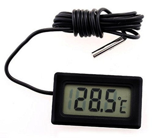 Easy to Read: Indoor Fridge Freezer Refrigerator Digital Thermometer Monitor, GOTD Large Digital LED Display Works in Celsius Fahrenheit