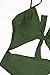LEISUP Solid Army Green One Piece Plus Size Spaghetti Strap High Leg Thong Swimsuit