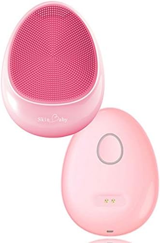 Skinbaby 洗顔器 洗顔ブラシ 小鼻 シリコン 電動 充電式 完全防水 音波 毛穴 黒ずみ 毛穴ケア 超音波洗顔器 メンズ レディース ピンク