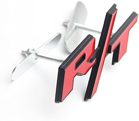 Aupas Metal Red RT R/T Black Outlining Badge Front Grille Emblem For Dodge Charger Challenger Ram Avenge