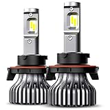 AUXITO-H13 9008 LED Headlight Bulbs Conversion Kit Newest Fanless and High Low Beam Adjustable 9000 Lumens Super Bright Xenon White 6000K All-in-One Headlight Lamp, 2 Years Warranty