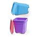 Etmact 24Pcs Thicken Colorful Square Plastic Plant Pot, Flower Pots (12pcs) with Saucers (12pcs) Plant Pots Flower Pots Plant Saucer Plastic Pots Plastic Plant Saucer Flower Pot Saucer