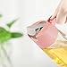 Olive Oil Dispenser Bottle, Vinegar Dispensing Cruets, 17 Oz Condiment Oil Glass Bottle, Pink (Pink)