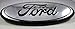 Gosweet F-9GS Ford Chrome with Black Line 2004-2014 F150 F250 F350 Edge Explorer Front Grill/Tailgate (No camera) Emblem Oval Decal Badge Nameplate 9" X 3.5" (Chrome)