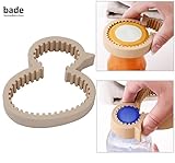 Jar and Bottle Opener by bade home&kitchen, Kitchen Gadgets, Easy Grip Jar Lid and Bottle Opener, Washable, Antibacterial PP Material