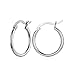 Sterling Silver Hoop Earrings, Small Clasp Hoop Earrings in Gold, Rose Gold, Silver for Women Girls