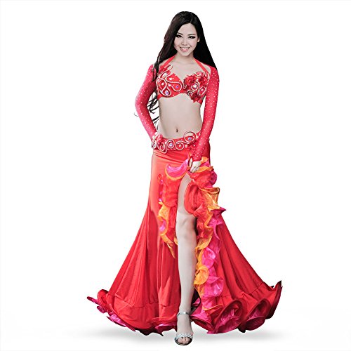 Costumes Design For Dance - ROYAL SMEELA Belly Dance Costume Set for Women Belly Dancing Skirts Bra