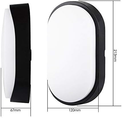 14W LED 4000K IP54 Flush Wall Mounted Oval Bulkhead Light Fitting with White Trim - Perfect for Indoor, Outdoor, Bath, Office, Hallway, Corridor, Utility, Garden, Shed, Workshop, Patio etc - 1 Pack - Image 4