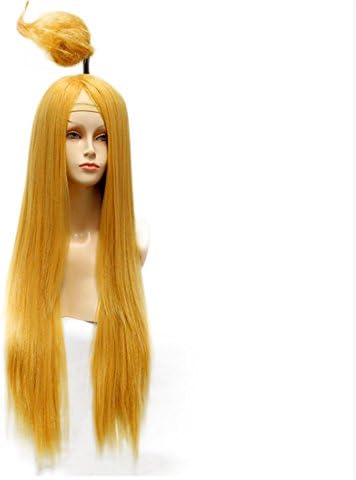 Marryqueen Golden Color Cupola Jiu Cute Long Straight Cosplay Wigs