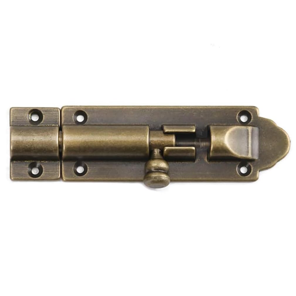 Tiazza Antique Pure Brass Bolt Buckle Thickened Copper Latch for Wooden Doors and Windows