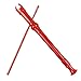 Mr.Power Soprano Recorder German Style C Key for Beginner Student Music Class 3 Piece ABS With Thumb Rest + Fingering Chart + Cleaning Stick + Carrying Bag (Red)