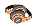 iJoy Bluetooth Headphones Over Ear, Wireless and Wired Foldable Headset Built-in Microphone, FM, Micro SD Card Slot - (Orange) Adults Kids Men Women