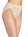 Wacoal Women's Bodysuede Lace Hi-Cut Panty Brief Panty, Naturally Nude, 7