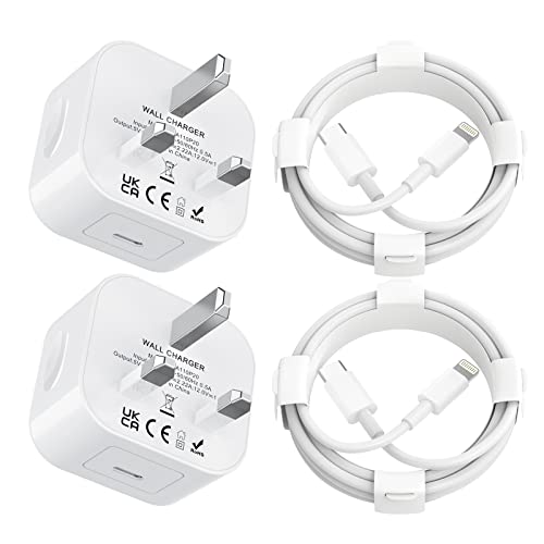 iPhone USB C Fast Charger Plug and Cable [MFi Certified] 2Pack 20W USB C Charger Plug Power Adapter with 6FT Cable for iPhone 14/13/12/11 Pro/Pro Max/XS Max/XS/XR/X/SE/8