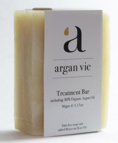 argan vie Treatment Bar - Soap containing 30% Organic Argan Oil & Rose Absolute 90g